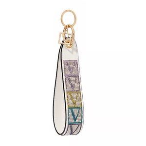 NWT! Victoria’s Secret White Monogram Rhinestone Wristlet Strap